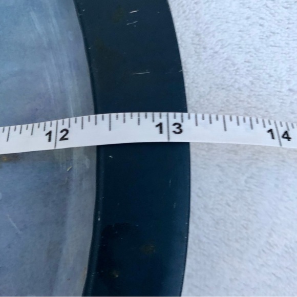 Vintage Winter Geece Goose Blue Bows Platter Round Tin - Picture 3 of 6